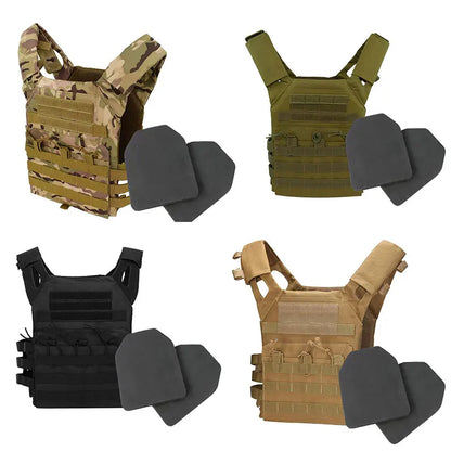 Nylon Tactical Vest Body Armor Hunting Carrier Airsoft Accessory Combat MOLLE Camo Cosplay Army Vest CS Game Jungle Equipment by PETAL & GLOW