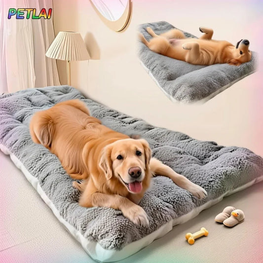 Large Dog Bed Mat Double Sided Winter Warm Sleeping Pad For Golden Retriever