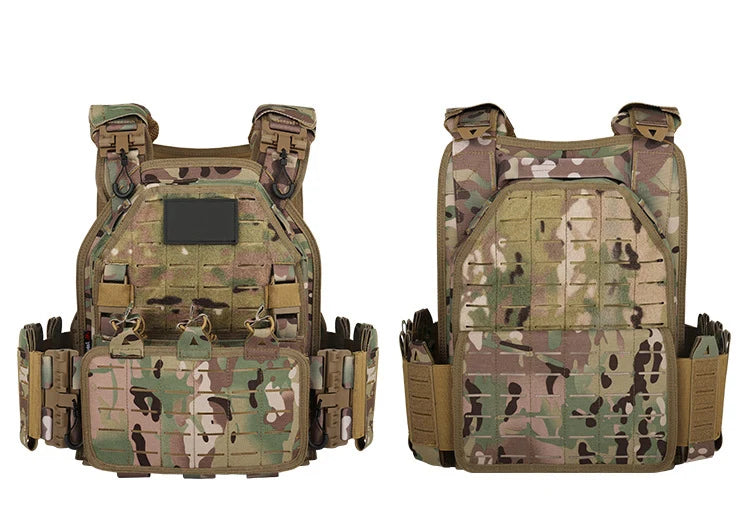 YAKEDA Tactical Vest Outdoor Hunting Plate Carrier Protective Adjustable Vest Airsoft Carrier Combat Equipment 6094 Vest by PETAL & GLOW