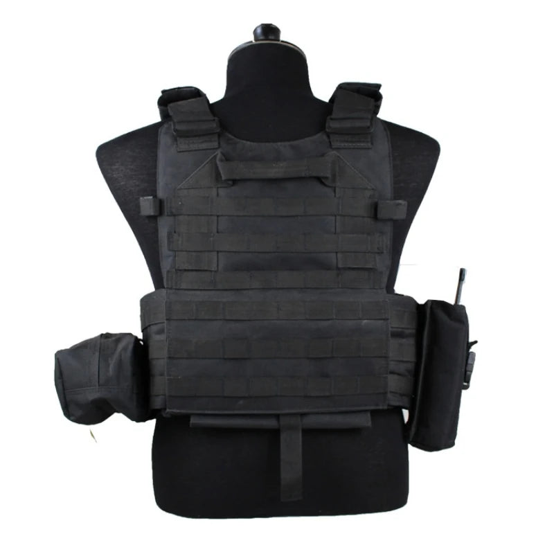 Adult Military Tactical Vest Body Armor Protection Plate Carrier Airsoft Accessories Outdoor Hunting Combat Equipment MOLLE Vest by PETAL & GLOW