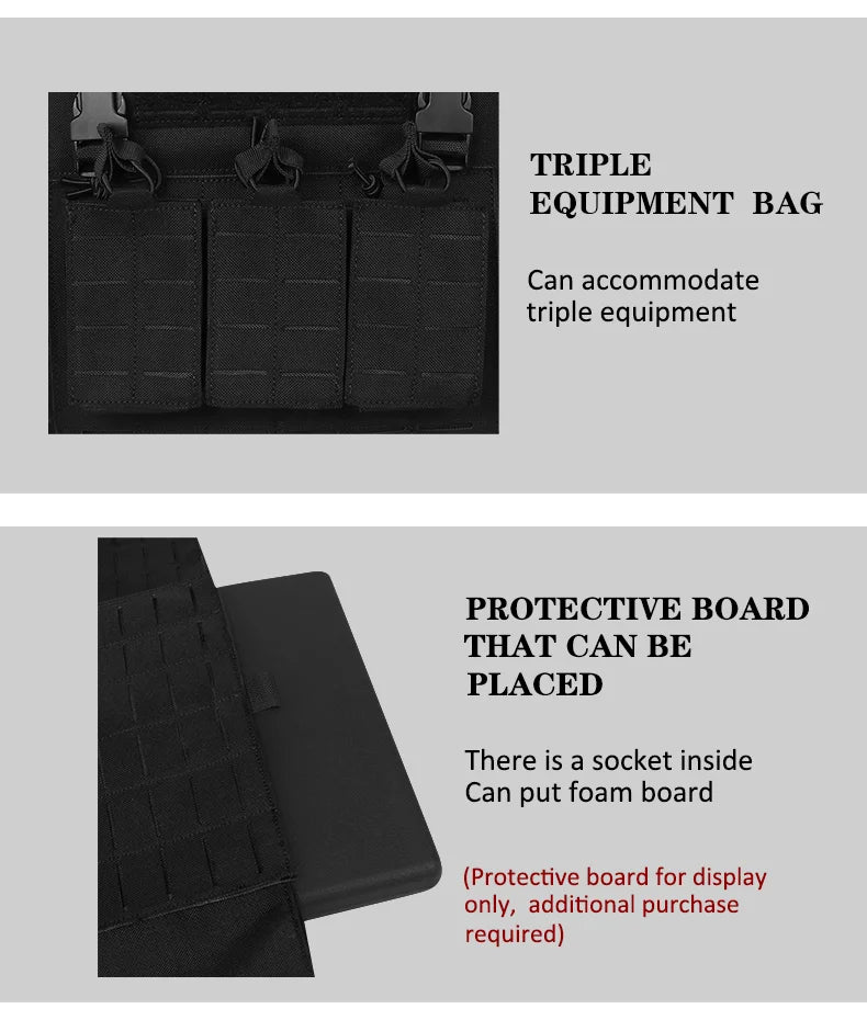 Artex New combat vest 6094 quick detachable light laser cut tactical vest black gear to carry airsoft carrier combat equipment by PETAL & GLOW