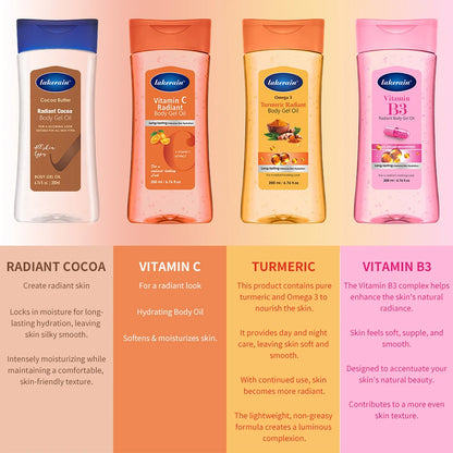 Turmeric Cocoa Glow Body Gel Oil Moisturizing & Smoothing Body Skin Vitamin C
