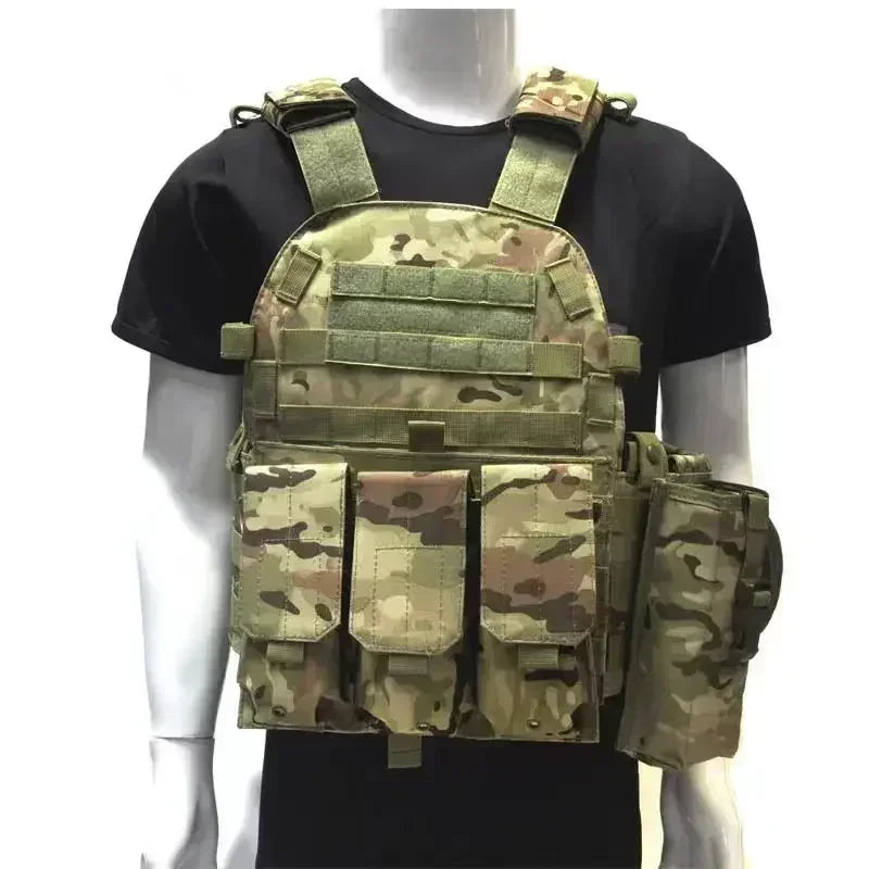2026 Military Tactical Vest Body Armor Combat Army Gear Hunting Plate Carrier Airsoft Accessories Wargame Pouch Vest by PETAL & GLOW