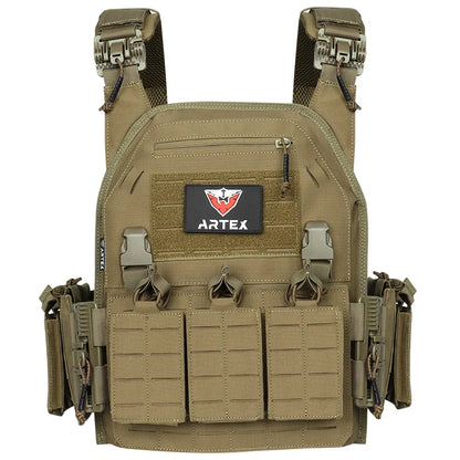 Artex New combat vest 6094 quick detachable light laser cut tactical vest black gear to carry airsoft carrier combat equipment by PETAL & GLOW