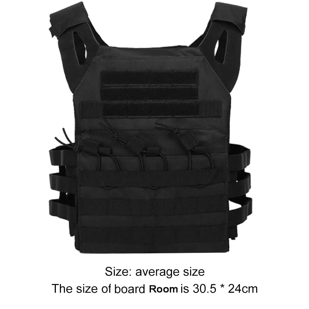 Tactical Hunting Tactical Vest Waterproof Outdoor Body Armor Lightweight JPC Molle Plate Carrier Vest for CS Game Jungle Gear by PETAL & GLOW
