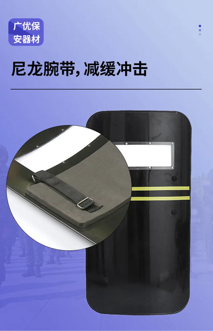 Black Riot Shield Protective Shield Security Militia Security Equipment Campus Kindergarten Defense Security Supplies by PETAL & GLOW