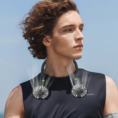 Neck Fan Rechargeable 1200mAh 3 Speeds Hands Free Wearable Fan Portable Personal Cooling Fan for Travel Outdoor Hot Sale