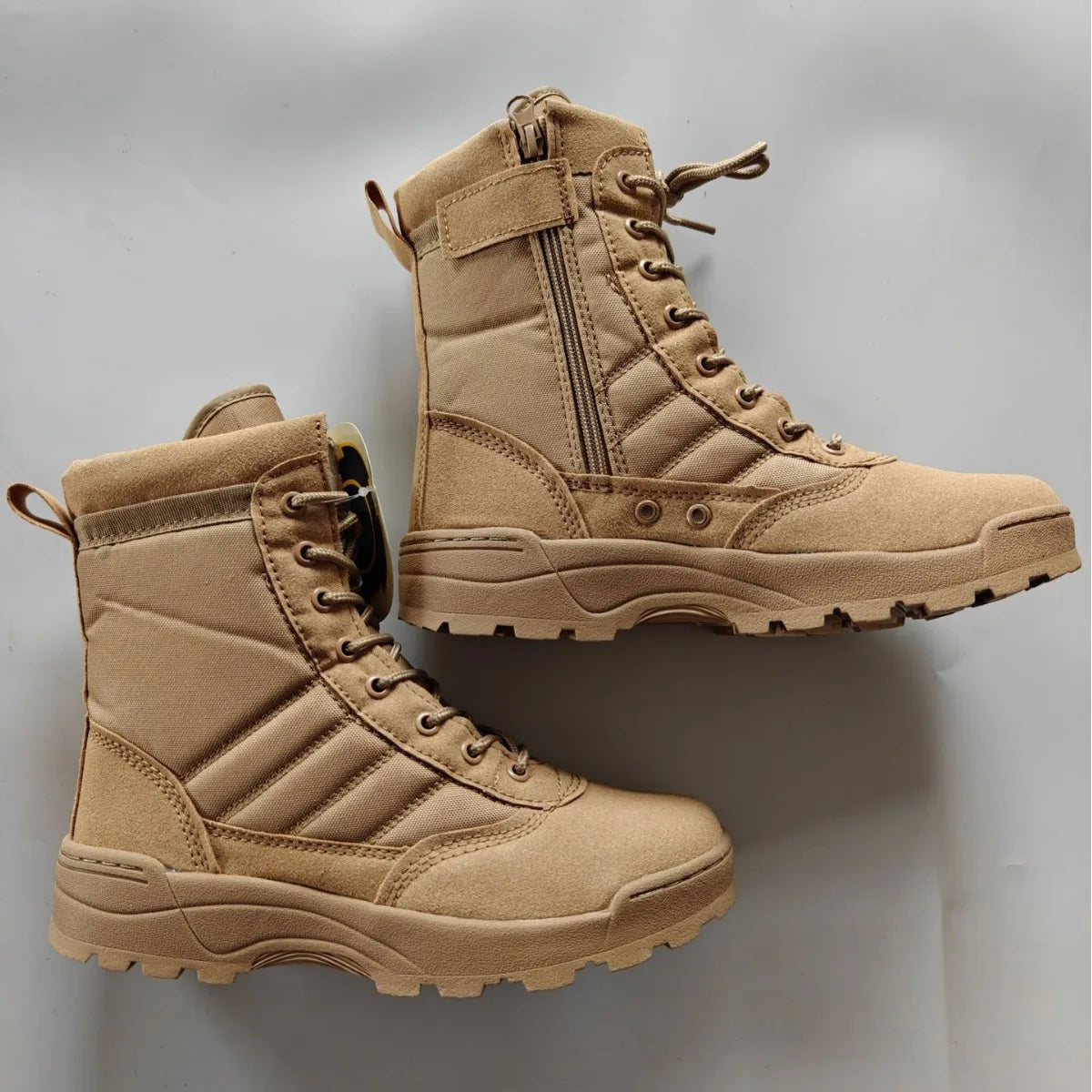 Tactical Military Boots Waterproof Special Force Desert Combat Army Boots Outdoor Hiking Ankle Boots for Men Ensure Safety Shoes by PETAL & GLOW