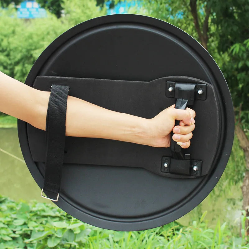 Metal Tactical Handheld Aluminum Alloy Round Shield Riot Shield Round Tactical Shield Security Equipment Security Equipment by PETAL & GLOW