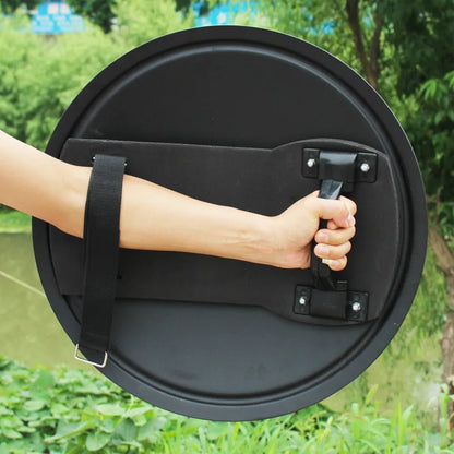 Metal Tactical Handheld Aluminum Alloy Round Shield Riot Shield Round Tactical Shield Security Equipment Security Equipment by PETAL & GLOW