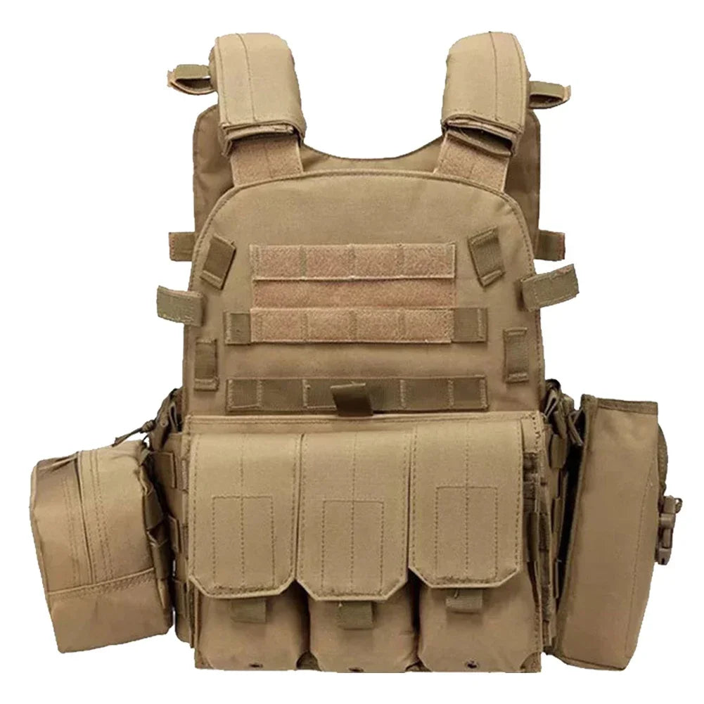 Nylon Tactical Vest Body Armor Hunting Carrier Airsoft Accessories Men Combat Camo Military Army Vest Outdoor CS Hunting by PETAL & GLOW
