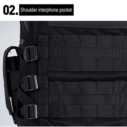 Adjustable Molle Tactical Vest Military Combat Body Armor Vests Security Hunting Army Outdoor CS Game Airsoft Training Jacket by PETAL & GLOW