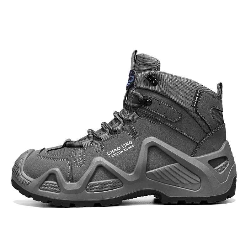 Men Tactical Boots Army Boots Mens Military Desert Waterproof Work Safety Shoes Climbing Hiking Shoes Ankle Men Outdoor Boots by PETAL & GLOW