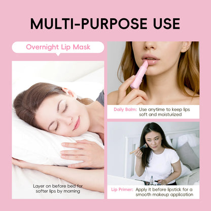 LAIKOU Japan Sakura Lip Balm 3.5g Shea Butter Vitamin E Nourishing Hydrating Moisturizer For Dry Chapped Lips Daily Lip Repair