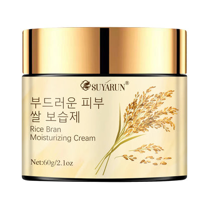 SUYARUN Korean Rice Extract Hydrating Face Cream 24H Moisture - Brightening Nourishing Skincare for Dry Sensitive Skin All Types