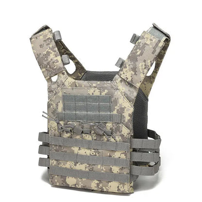 Nylon Tactical Vest Body Armor Hunting Carrier Airsoft Accessory Combat MOLLE Camo Cosplay Army Vest CS Game Jungle Equipment by PETAL & GLOW