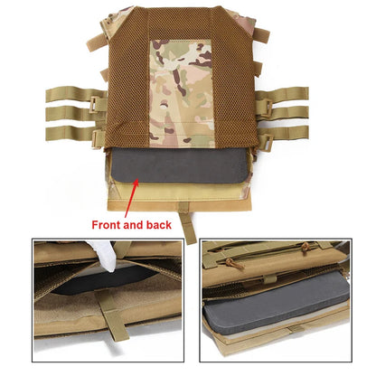 Nylon Tactical Vest Body Armor Hunting Carrier Airsoft Accessories Combat MOLLE Camo Vests by PETAL & GLOW