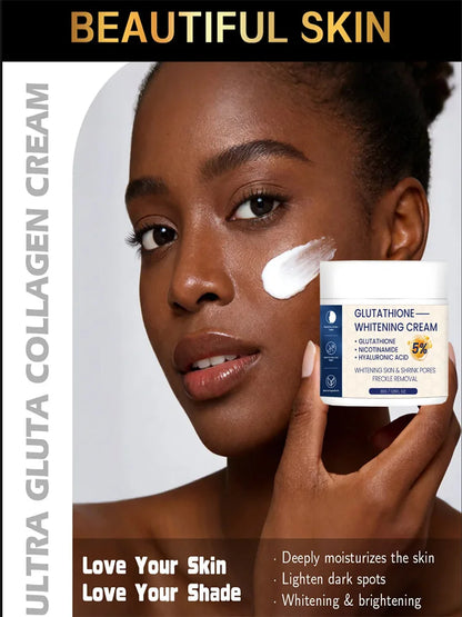 Whitening Face Cream, Reduce Dark Spots, Sun Spots, Melanin, With Collagen, Glutathione, Even Skin Tone For All Skin Types by PETAL & GLOW