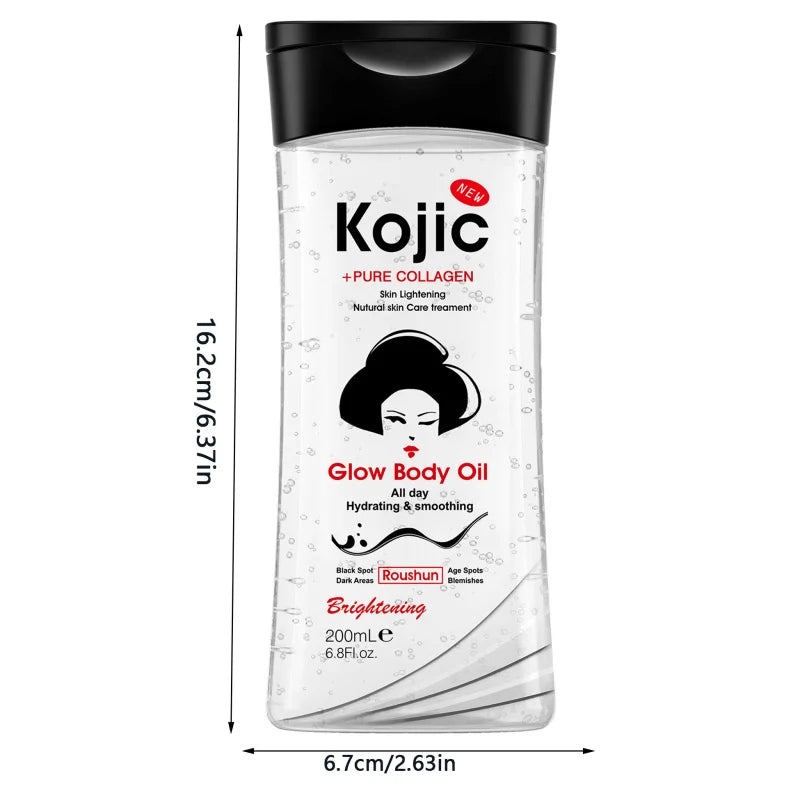 200ml Kojic Acid Body Oil Body Essential Oil Skin Care Oil Moisturizing and Hydrating Care Suitable for All Seasons