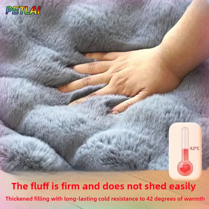 Large Dog Bed Mat Double Sided Winter Warm Sleeping Pad For Golden Retriever
