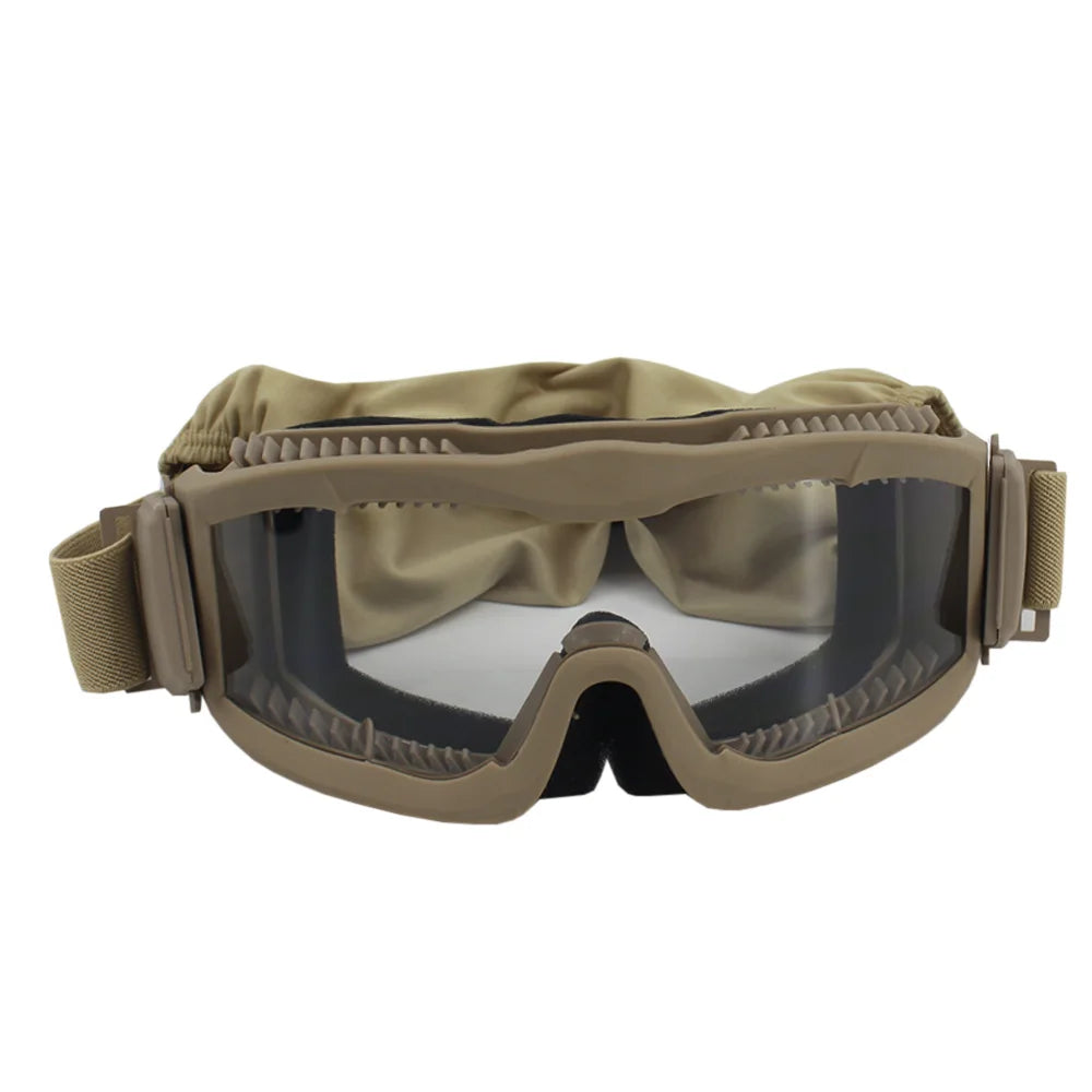 VULPO Tactical Goggles Airsoft Paintball Shooting Goggles Windproof Anti Fog Glasses Hiking Mountaineering Glasses by PETAL & GLOW