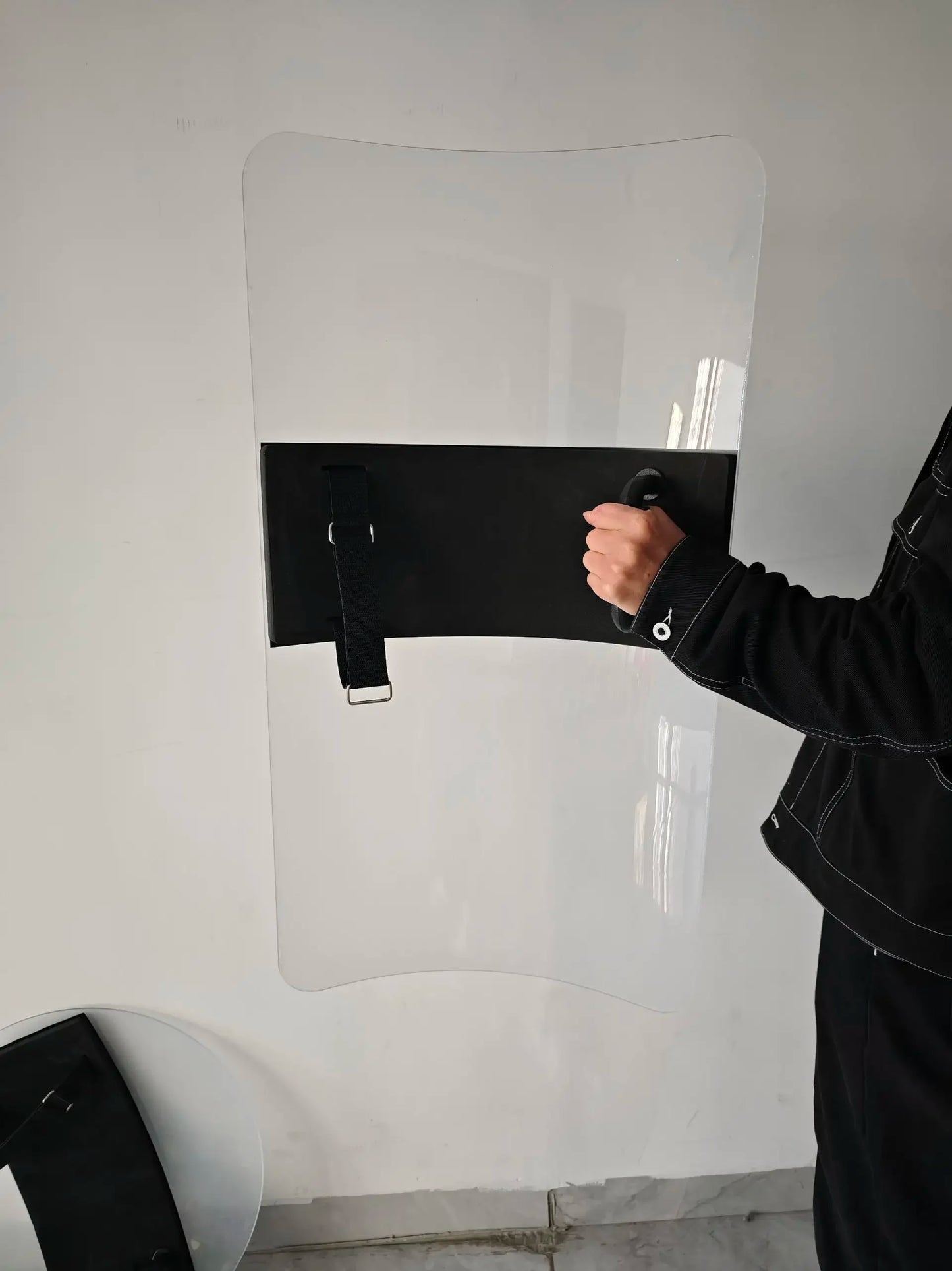 Riot Shield Security Handheld Transparent PC Square/Round Shield Campus Shield by PETAL & GLOW