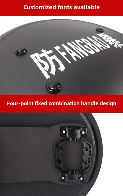 Metal Tactical Handheld Aluminum Alloy Round Shield Riot Shield Round Tactical Shield Security Equipment Security Equipment by PETAL & GLOW