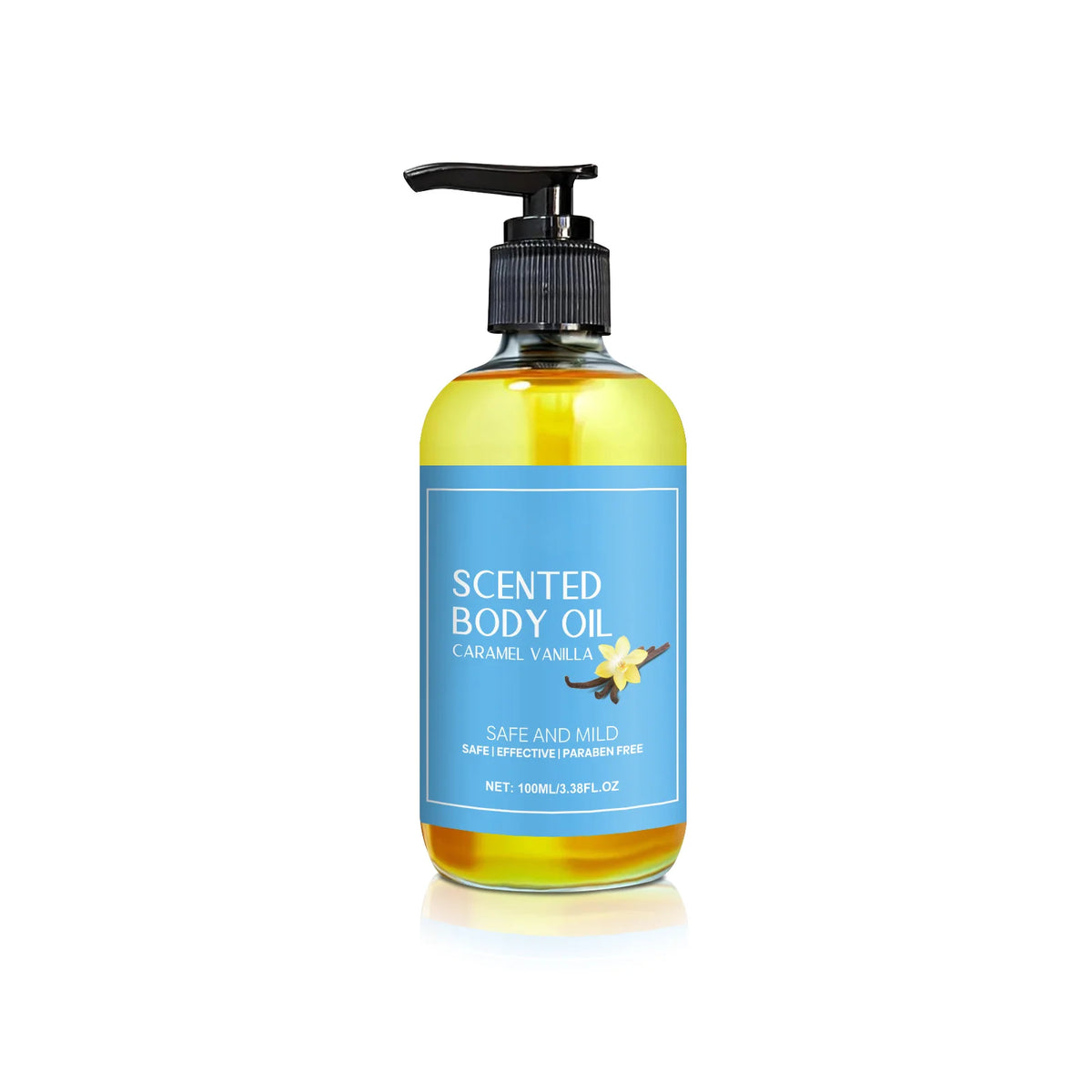 1-5pcs Stress Relief Body Oil with Vanilla - Deeply Moisturizes & Soothes Muscles, Herbal Formula for Relaxing Bath & Massage.