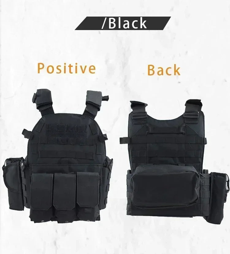 2026 Military Tactical Vest Body Armor Combat Army Gear Hunting Plate Carrier Airsoft Accessories Wargame Pouch Vest by PETAL & GLOW
