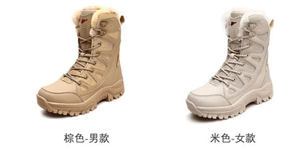 Men's Military Tactical Boots Army Boots Men Side Zipper Military Boots Men Anti-Slip Ankle Boots Work Safety Shoes Hiking Shoes by PETAL & GLOW