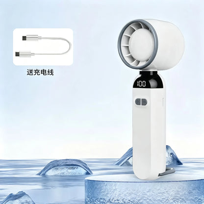 3-in-1 Handheld Neck Fan  Mini Turbo Fan 5-Speed High-speed Portable USB Rechargeable Fan for Outdoor Office