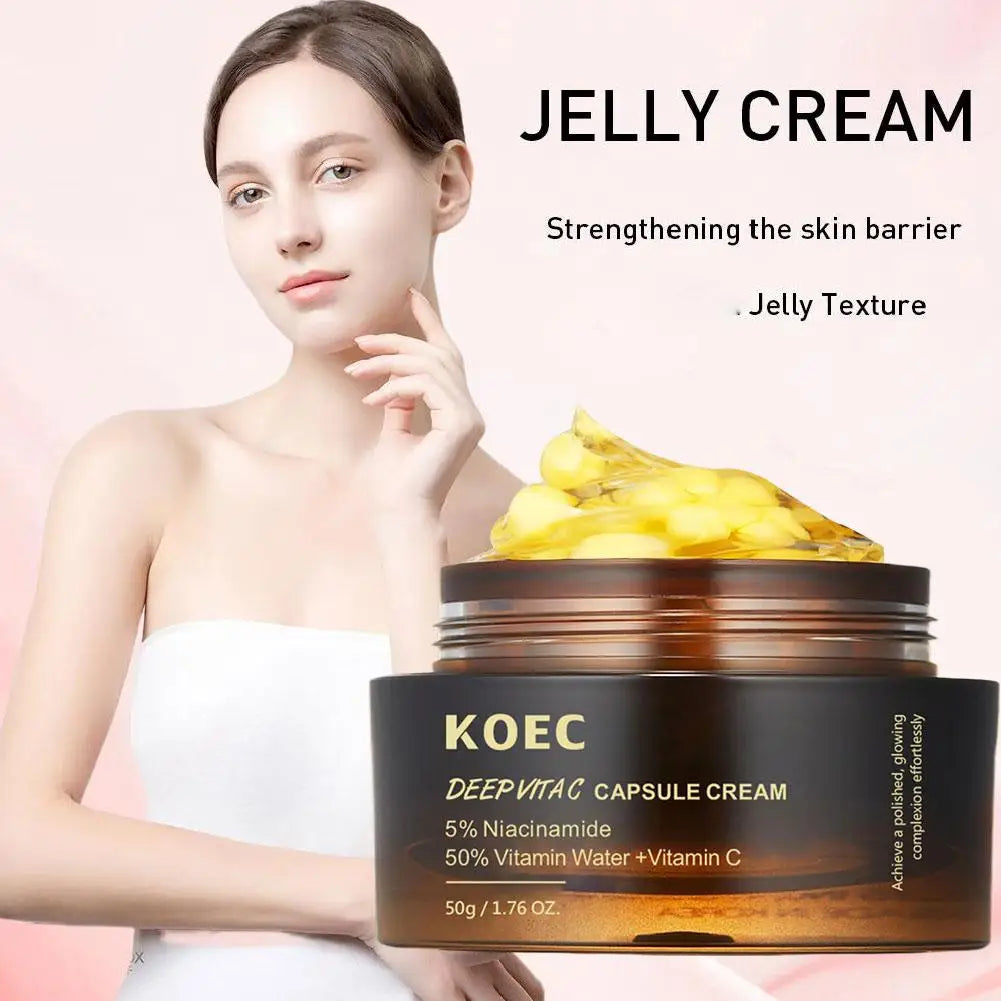PDRN Pink Collagen Capsule Cream 5% Niachinamide VC Whitening Hydrolyzed Collagen Face Cream Moisturizing Firming Skin Care by PETAL & GLOW