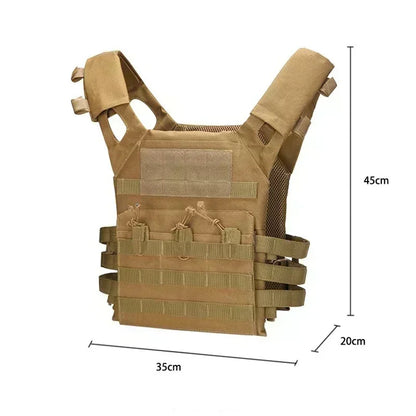 Nylon Tactical Vest Body Armor Hunting Carrier Airsoft Accessory Combat MOLLE Camo Cosplay Army Vest CS Game Jungle Equipment by PETAL & GLOW