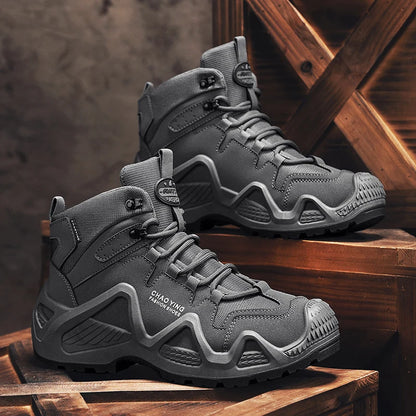 Men Tactical Boots Army Boots Mens Military Desert Waterproof Work Safety Shoes Climbing Hiking Shoes Ankle Men Outdoor Boots by PETAL & GLOW