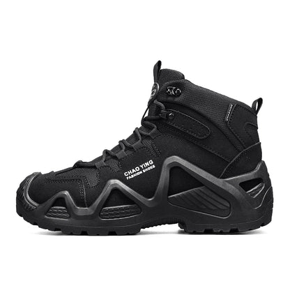 Men Tactical Boots Army Boots Mens Military Desert Waterproof Work Safety Shoes Climbing Hiking Shoes Ankle Men Outdoor Boots by PETAL & GLOW