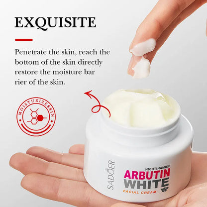 Face Care Nicotinamide Arbutin Whitening Cream Lightening Stain Whiten Cream Fade Dark Spot Face Cream Korean Skin Care Products by PETAL & GLOW