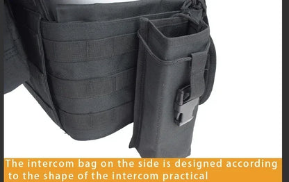6094 Military Tactical Vest Body Armor Combat 1Army CS Gear Hunting Plate Carrier Airsoft Accessories Wargame Pouch Molle Vest by PETAL & GLOW