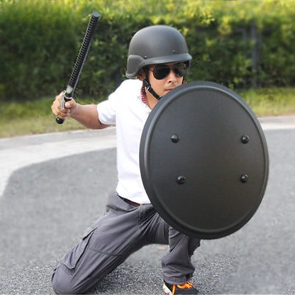 Metal Tactical Handheld Aluminum Alloy Round Shield Riot Shield Round Tactical Shield Security Equipment Security Equipment by PETAL & GLOW