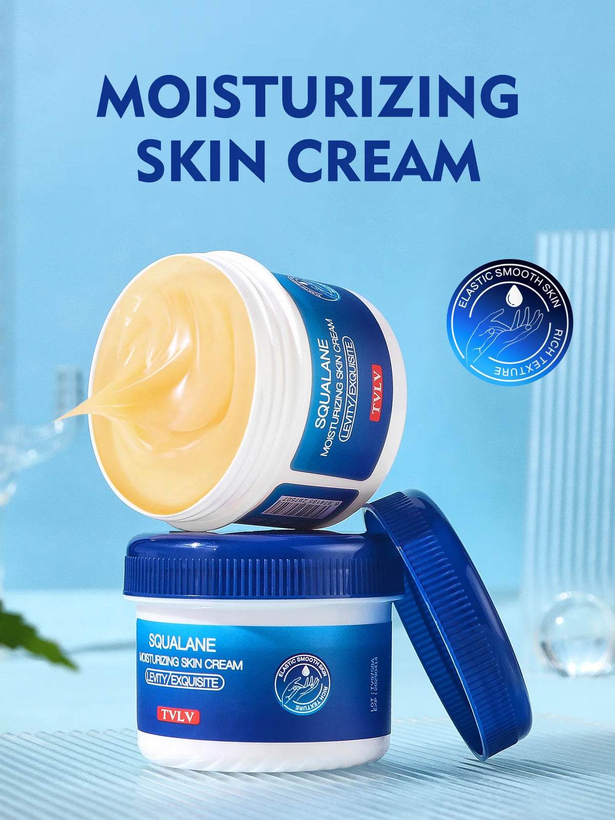 Ultra-Nourishing Squalane Cream for Dry Rough Skin Deeply Moisturizing Prevents Cracking Dryness Refreshing But Not Greasy