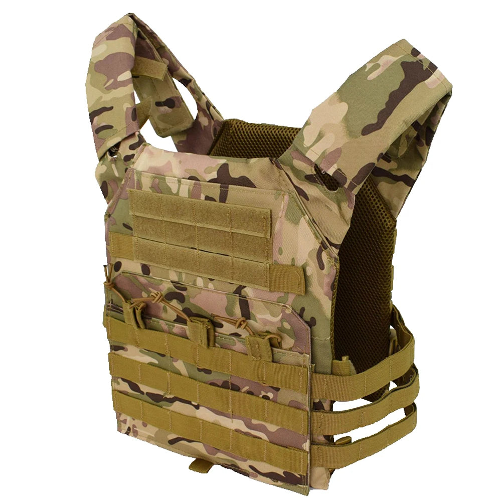 Tactical Hunting Tactical Vest Waterproof Outdoor Body Armor Lightweight JPC Molle Plate Carrier Vest for CS Game Jungle Gear by PETAL & GLOW