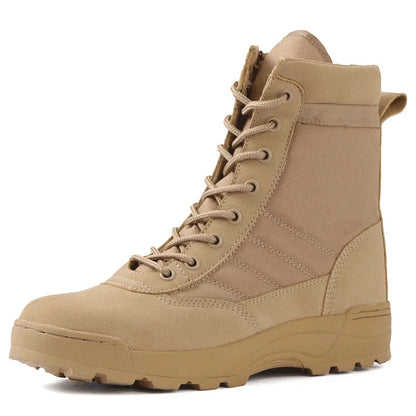Tactical Boots Men Boots Special Force Desert Combat Boots Outdoor Hiking Boots Ankle Shoes Men Work Safty Shoes by PETAL & GLOW