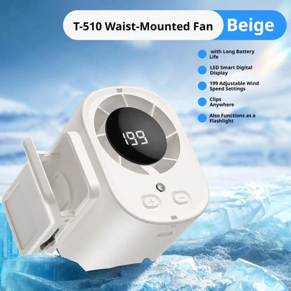 Fan Waist Hanging Neck Clip Handheld Small Fan Desktop Multifunctional High Wind Speed Small Fan