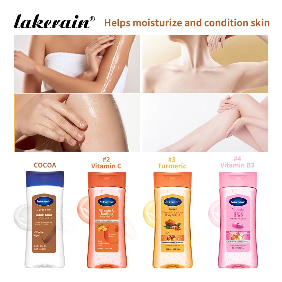 Turmeric Cocoa Glow Body Gel Oil Moisturizing & Smoothing Body Skin Vitamin C