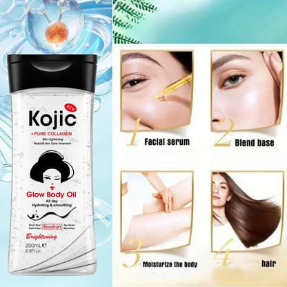 200ml Kojic Acid Body Oil Body Essential Oil Skin Care Oil Moisturizing and Hydrating Care Suitable for All Seasons