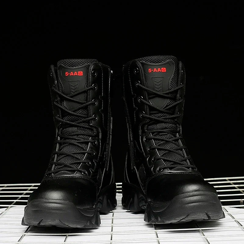 Men Male Masculine Botas Tacticas Hombre Militar Masculine SneakerMotorcycle Ankle Combat Boots Black Botas Militares Hombre by PETAL & GLOW