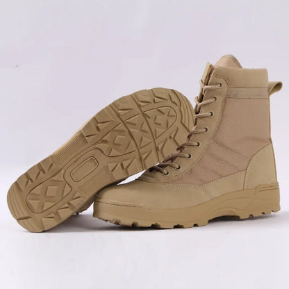 Tactical Boots Men Boots Special Force Desert Combat Boots Outdoor Hiking Boots Ankle Shoes Men Work Safty Shoes by PETAL & GLOW