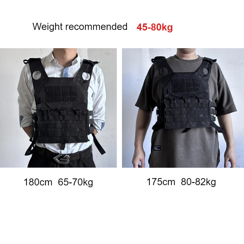 Nylon Tactical Vest Body Armor Hunting Carrier Airsoft Accessories Combat MOLLE Camo Vests by PETAL & GLOW