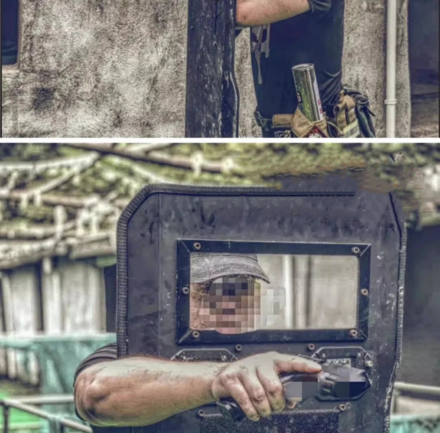 High-strength ABS Impact-resistant Flash Shield Live CS Riot Shield Cos Shield Prop Equipment Can Be Customized by PETAL & GLOW