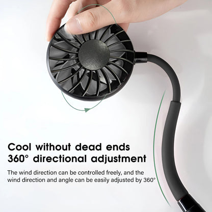 Neck Fan Rechargeable 1200mAh 3 Speeds Hands Free Wearable Fan Portable Personal Cooling Fan for Travel Outdoor Hot Sale