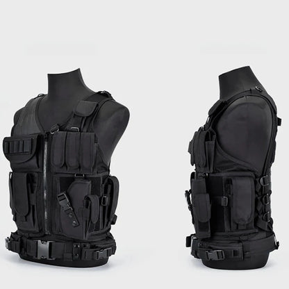 Adjustable Molle Tactical Vest Military Combat Body Armor Vests Security Hunting Army Outdoor CS Game Airsoft Training Jacket by PETAL & GLOW